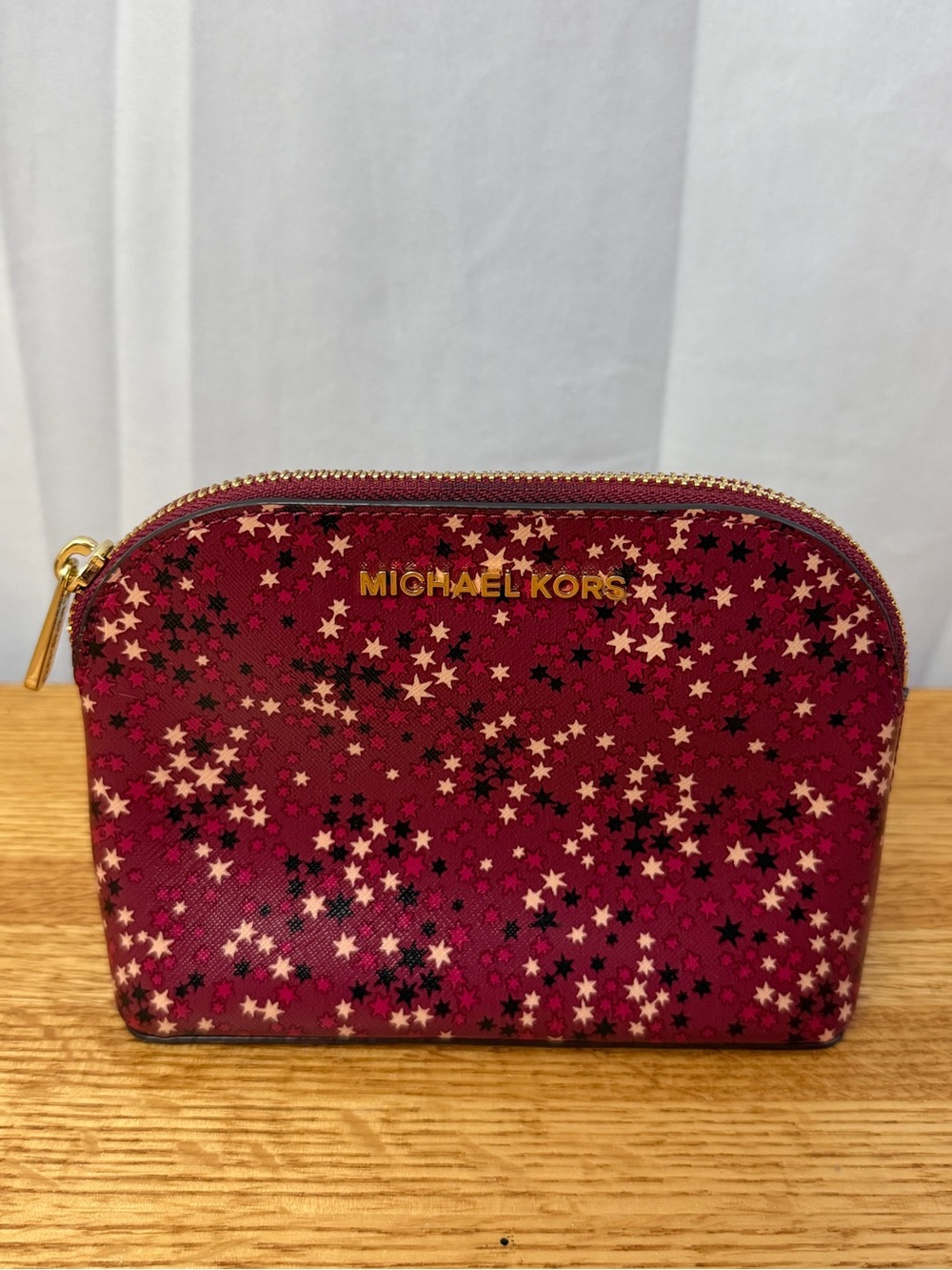 Micheal Kors Red Star Pattern Make Up Bag